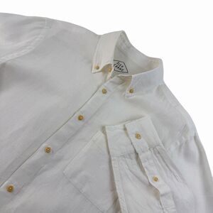 Alex Crane Playa Shirt Mens Large White European Linen Button Down  Casual Beach